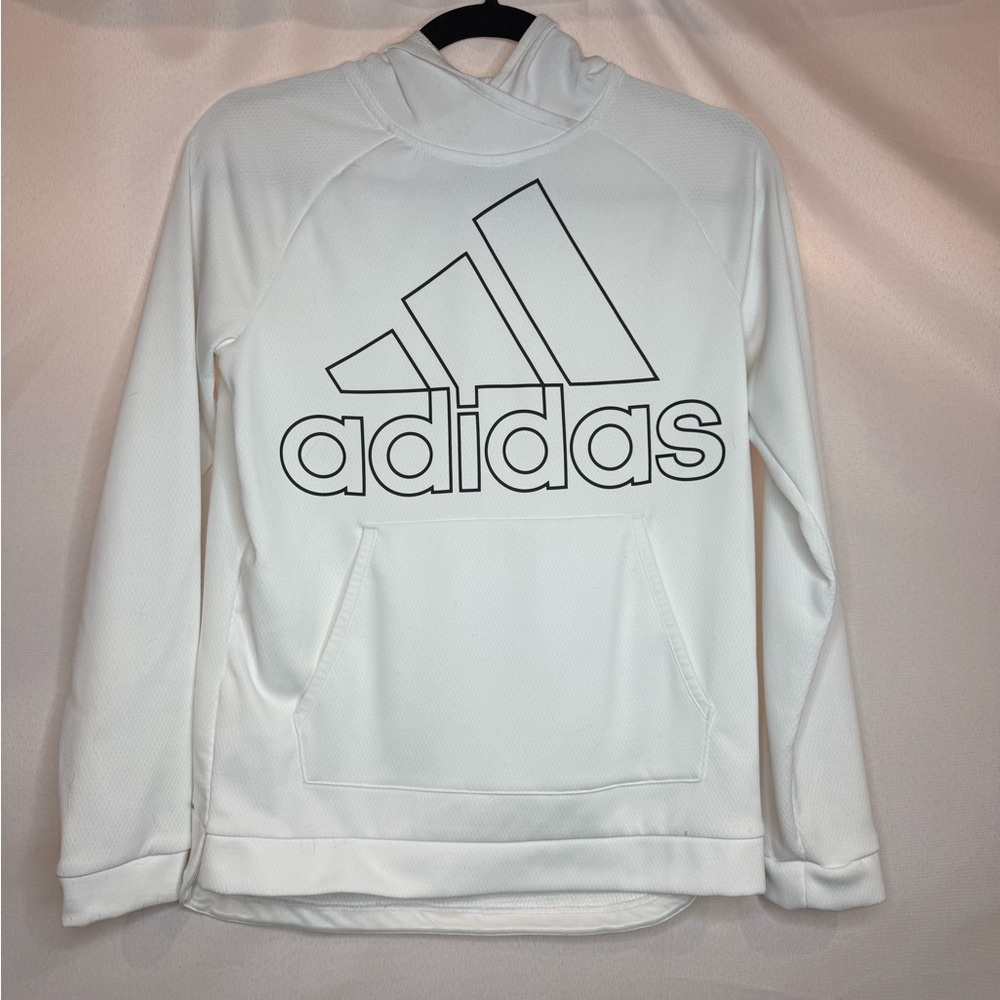 Adidas White Hoodie Sweatshirt